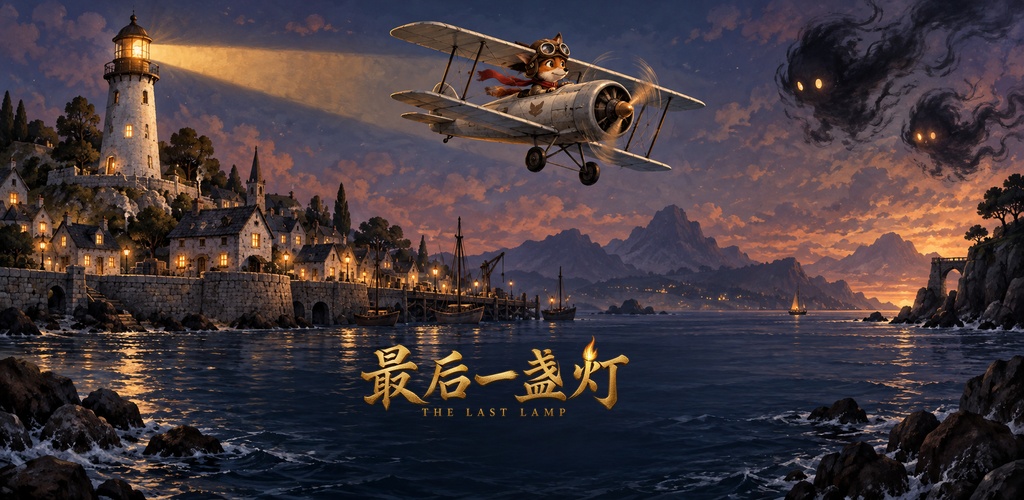 《最后一盏灯》：夜里的海边小镇和亮着的灯塔